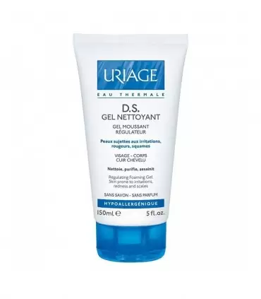 URIAGE D.S. Gel Nettoyant Gel Moussant Régulateur 150 ml