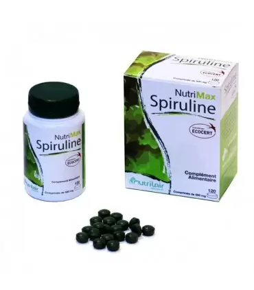 NUTRIMAX SPIRULINE 100% BIO 120 COMPRIMÉS TONUS ET VITALITÉ