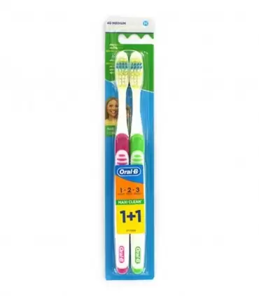 ORAL-B BROSSE A DENTS 3 EFFECT NATURAL FRESH 1+1