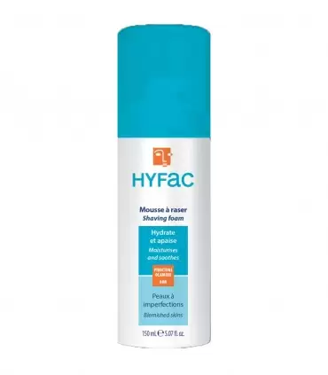 HYFAC MOUSSE À RASER 150ML, FEU DU RASOIR ET POIL INCARNÉ